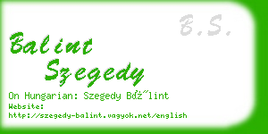 balint szegedy business card